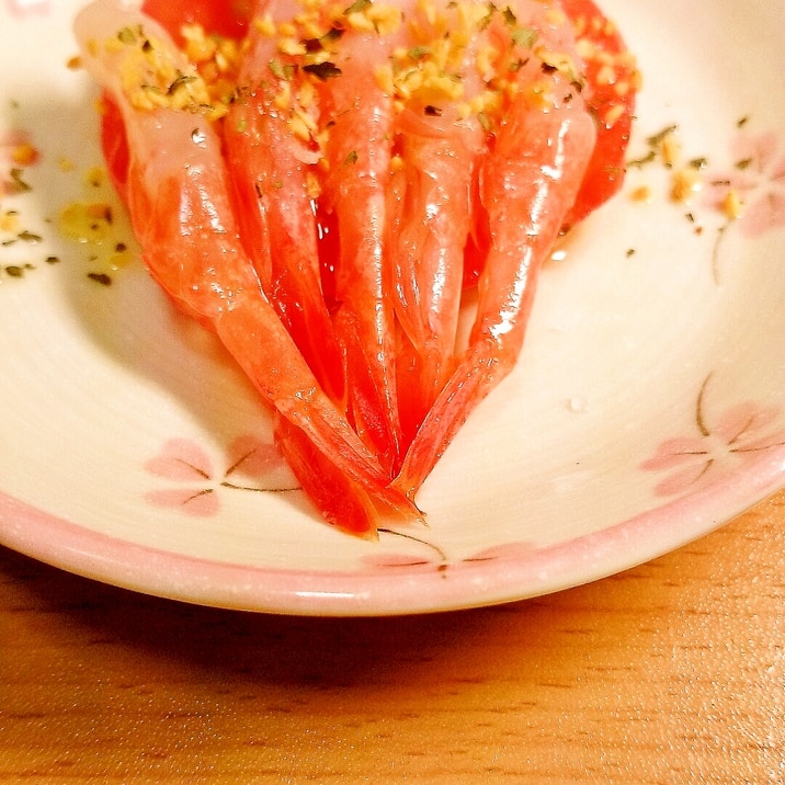 お刺身の甘海老で簡単おつまみ イタリアン風甘海老 レシピ 作り方 By ねここ25 楽天レシピ お刺身の甘海老で簡単おつまみ イタリアン風甘海老 レシピ 作り方 By ねここ25 楽天レシピ